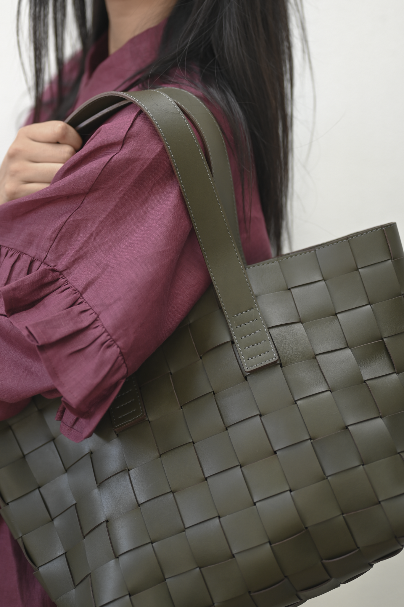 Harukaze Woven Tote Moss
