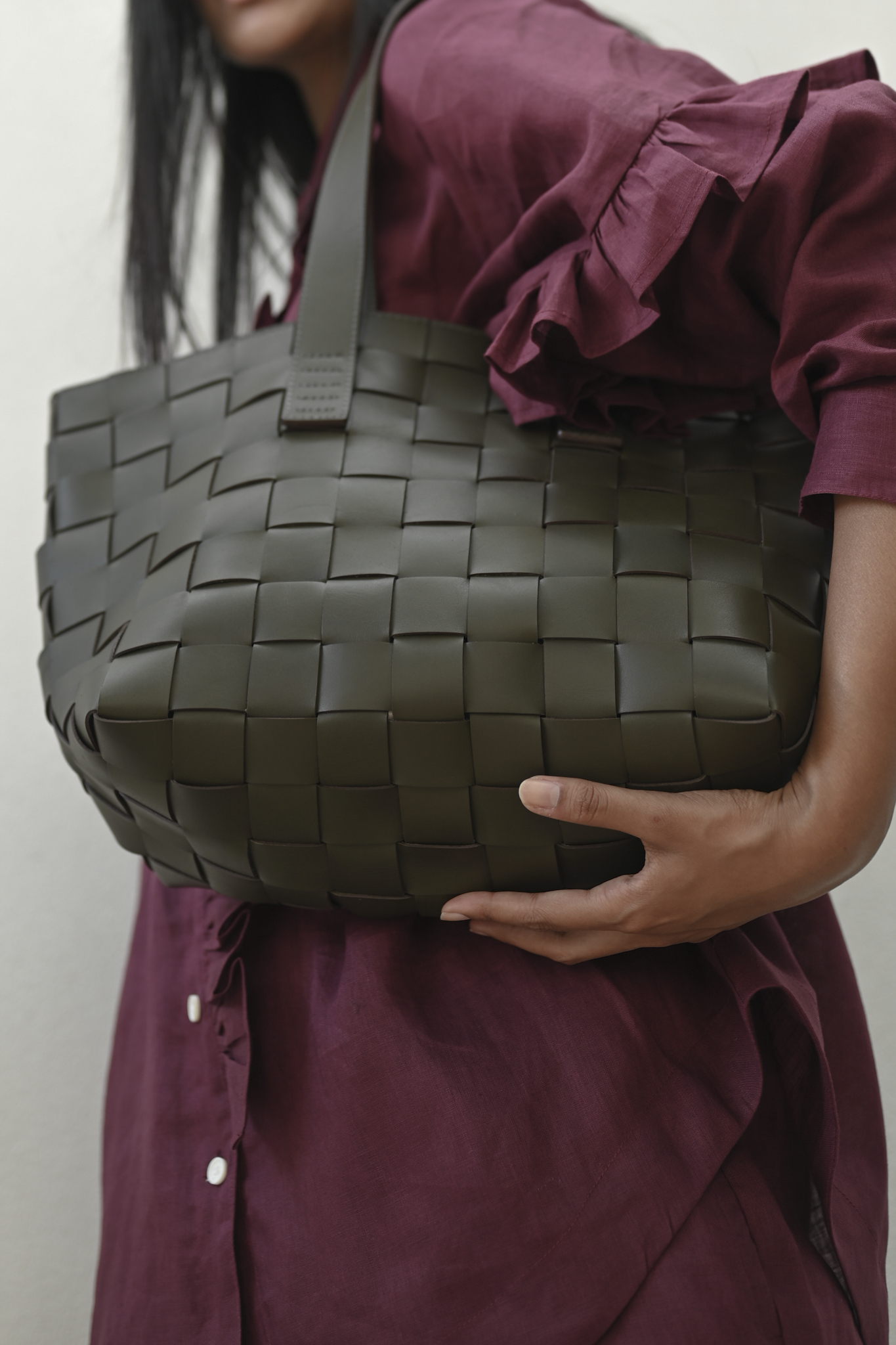 Harukaze Woven Tote Moss