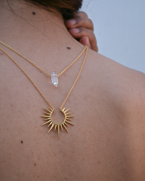 Golden Hour Silver Necklace