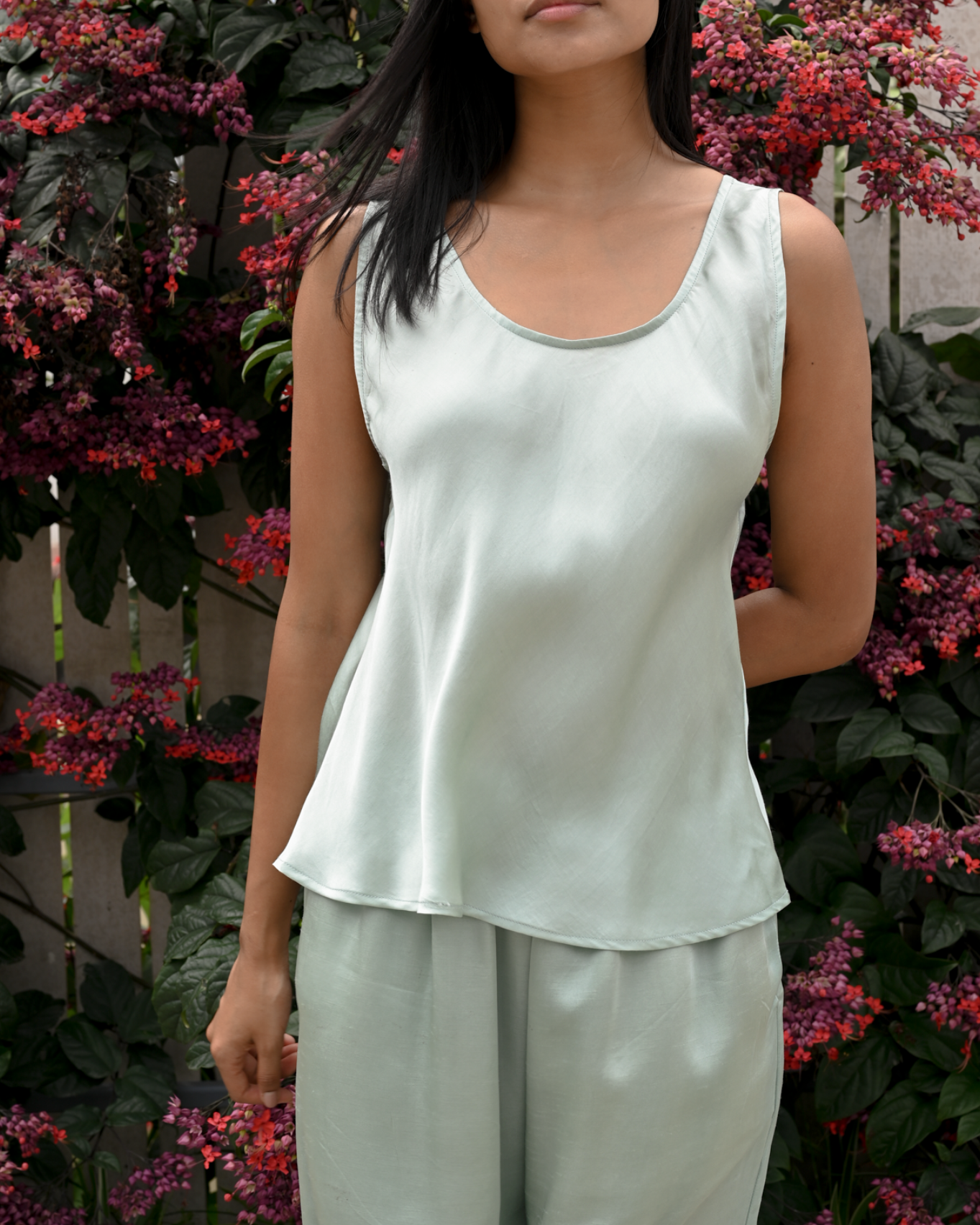 Singlet Top Mint Silk