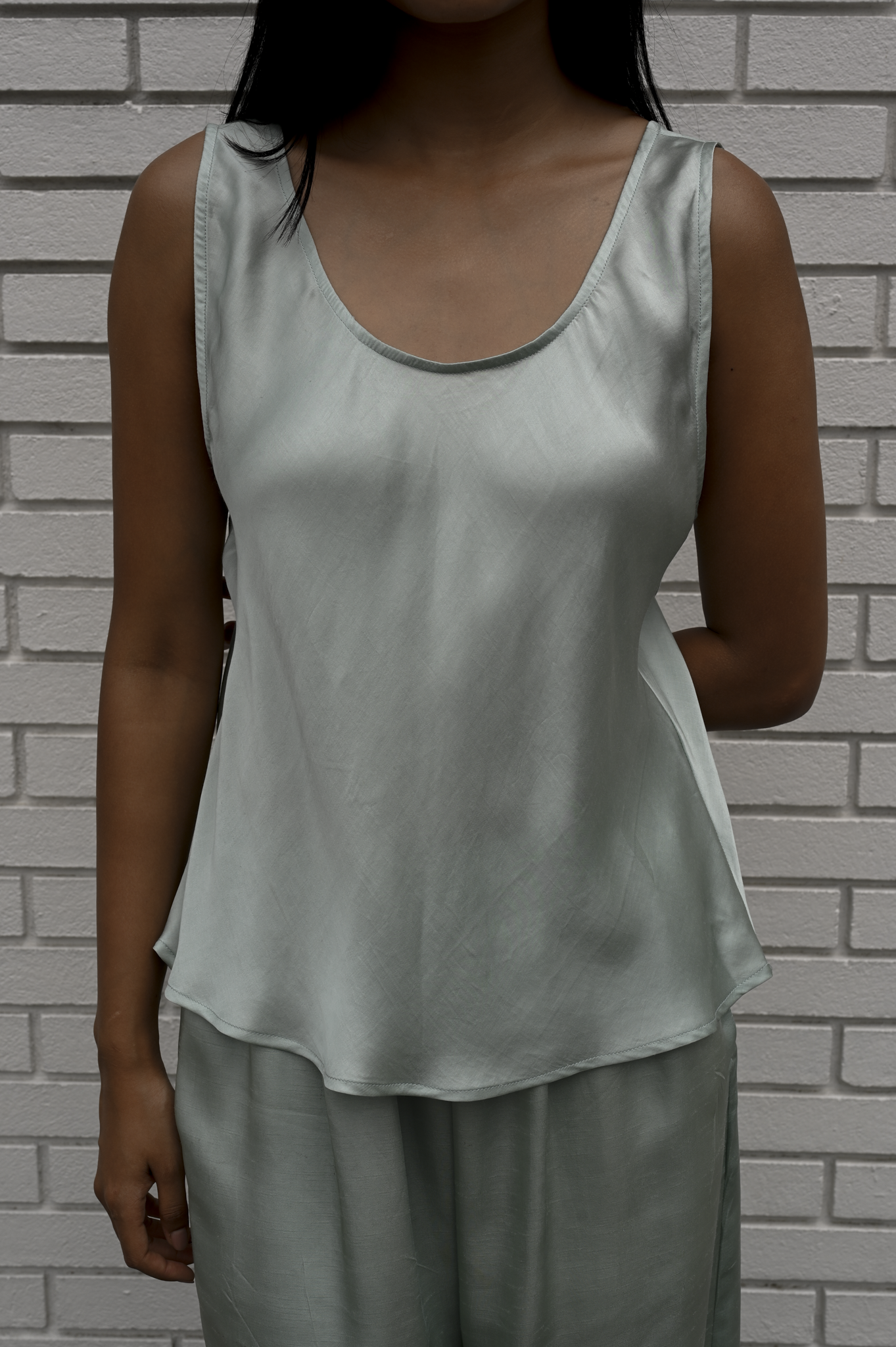Singlet Top Mint Silk