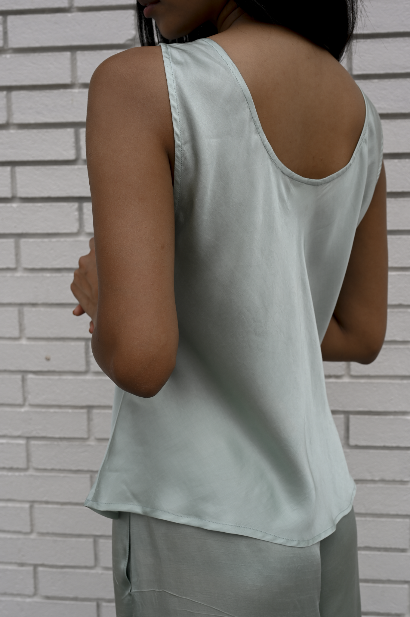 Singlet Top Mint Silk