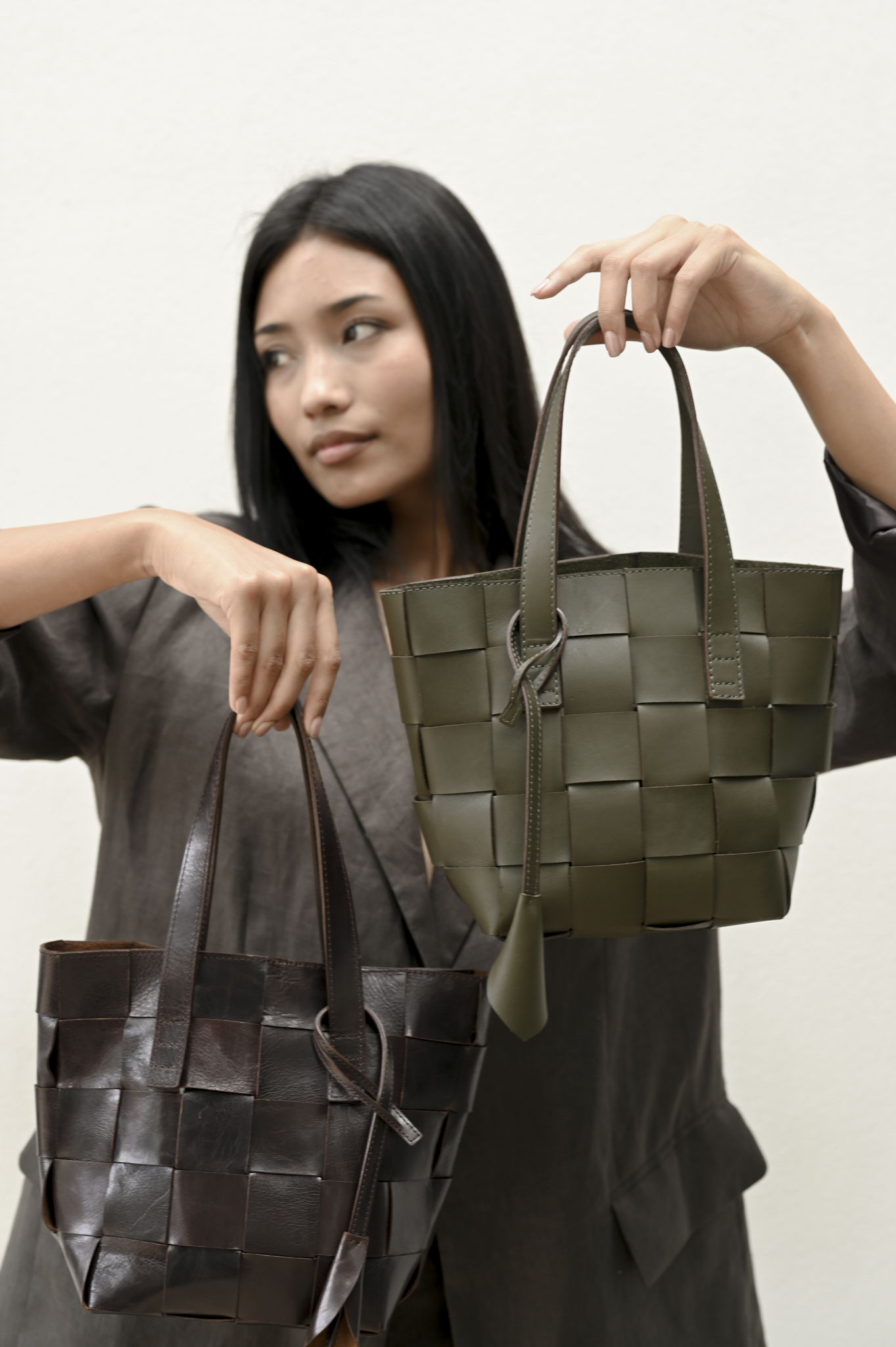 Harukaze Woven Tote BB Moss
