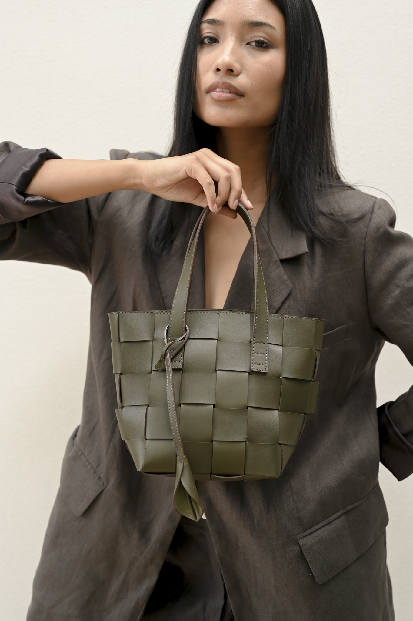Harukaze Woven Tote BB Moss