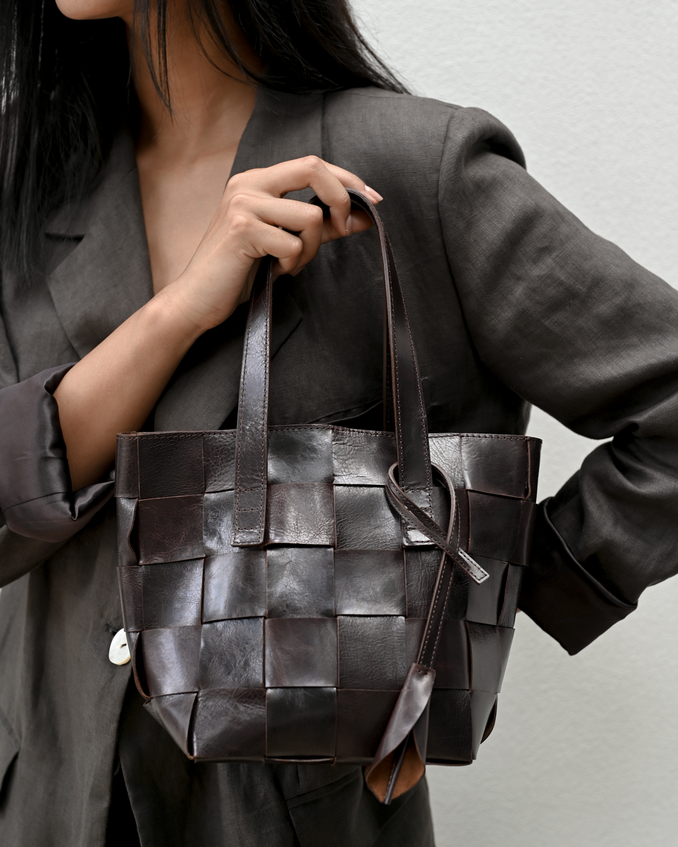 Harukaze Woven Tote BB Cacao