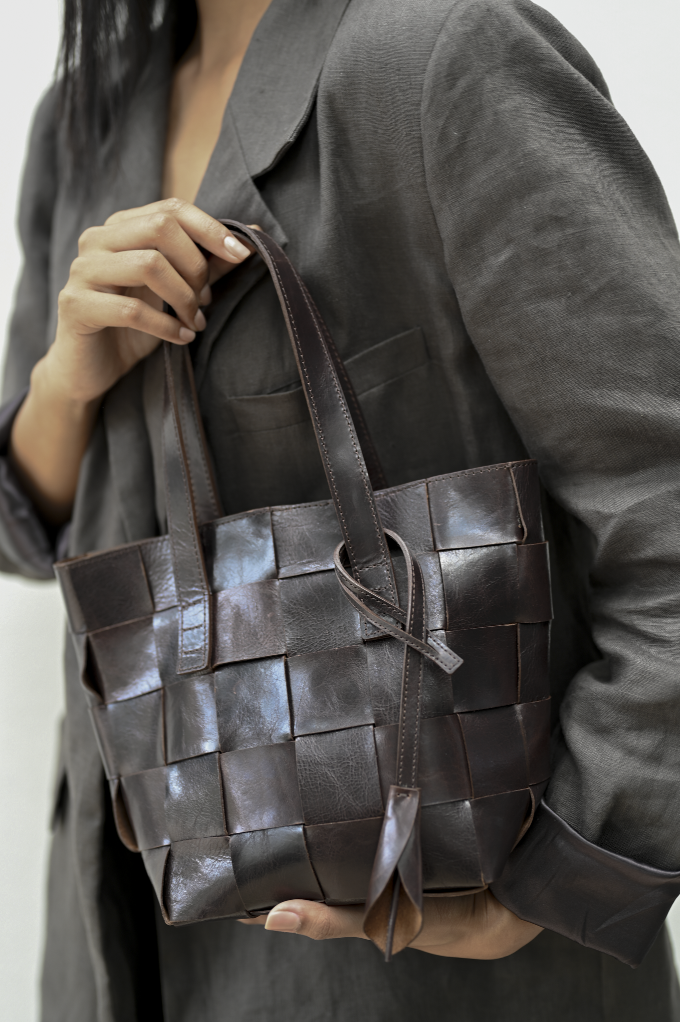 Harukaze Woven Tote BB Cacao
