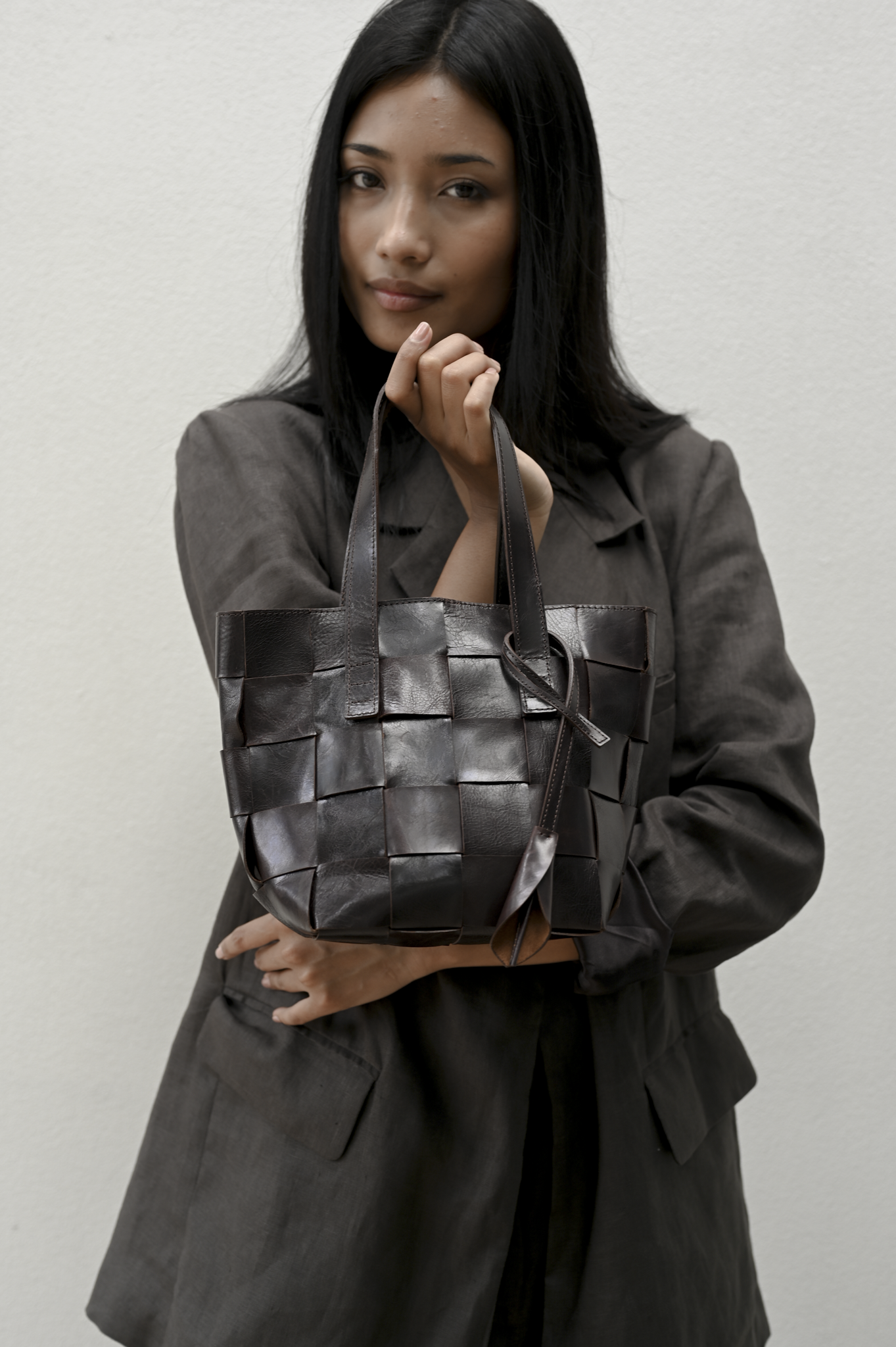 Harukaze Woven Tote BB Cacao