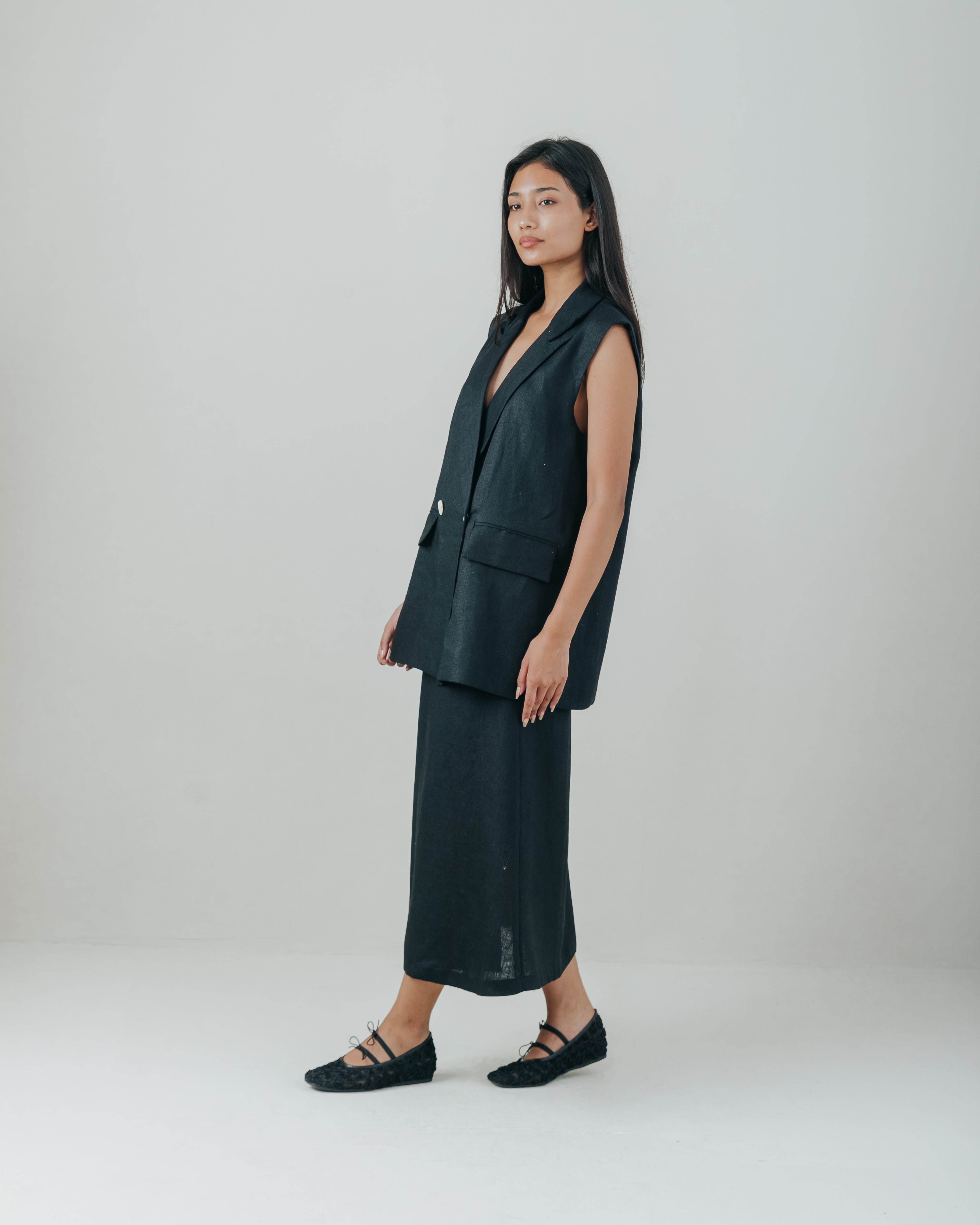 Half Blazer Linen