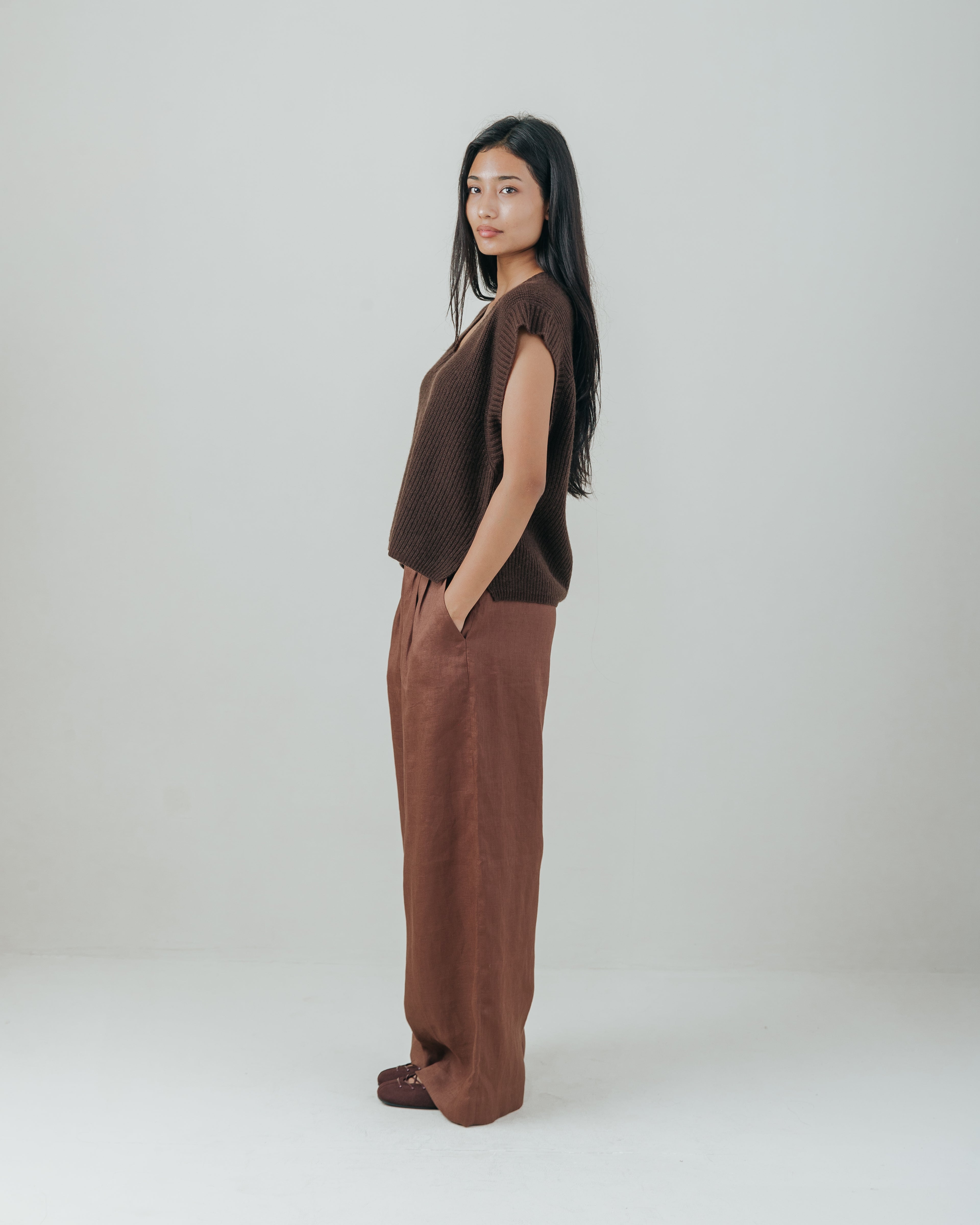 Spencer Vest Cacao Wool