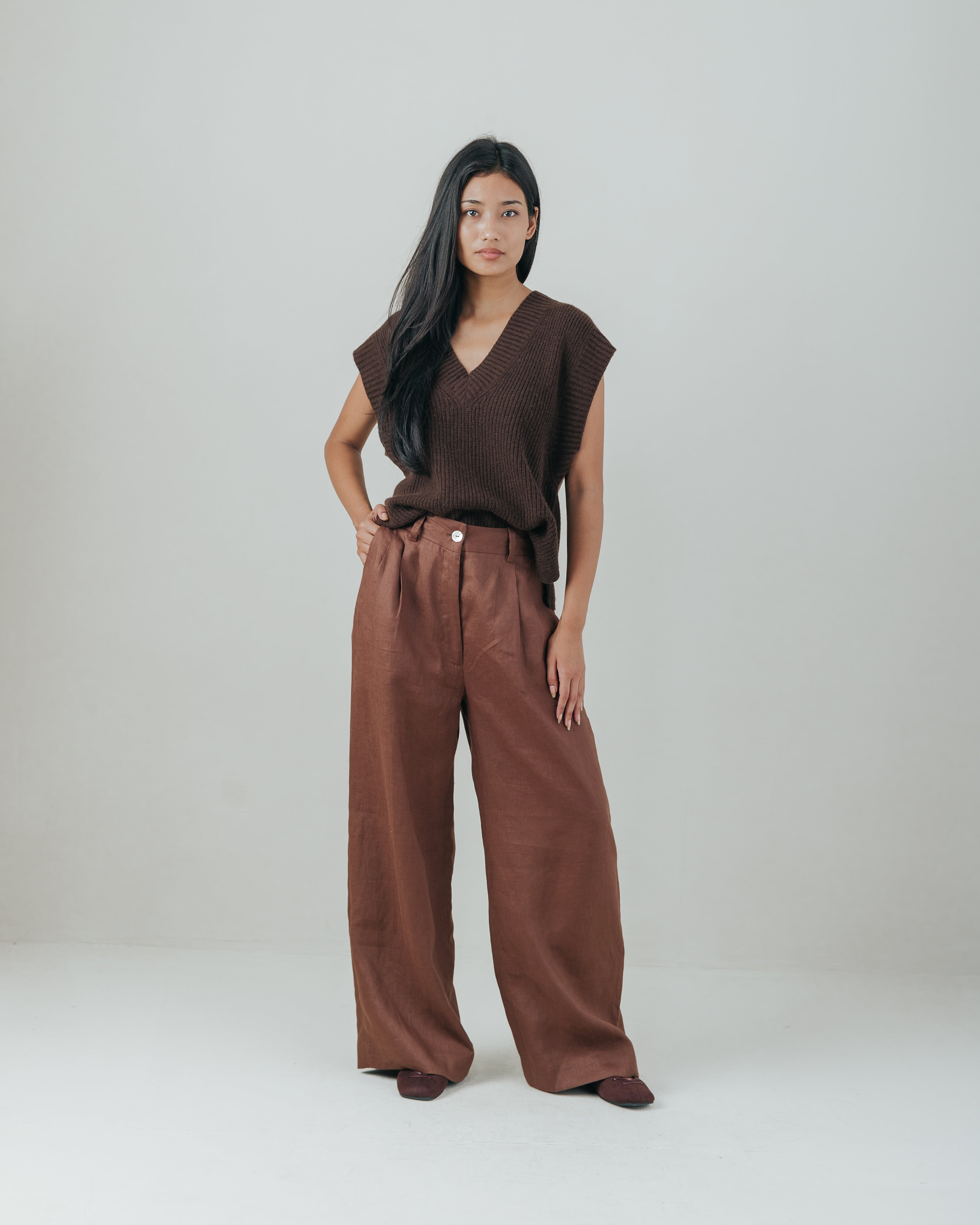 Spencer Vest Cacao Wool