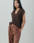 Spencer Vest Cacao Wool
