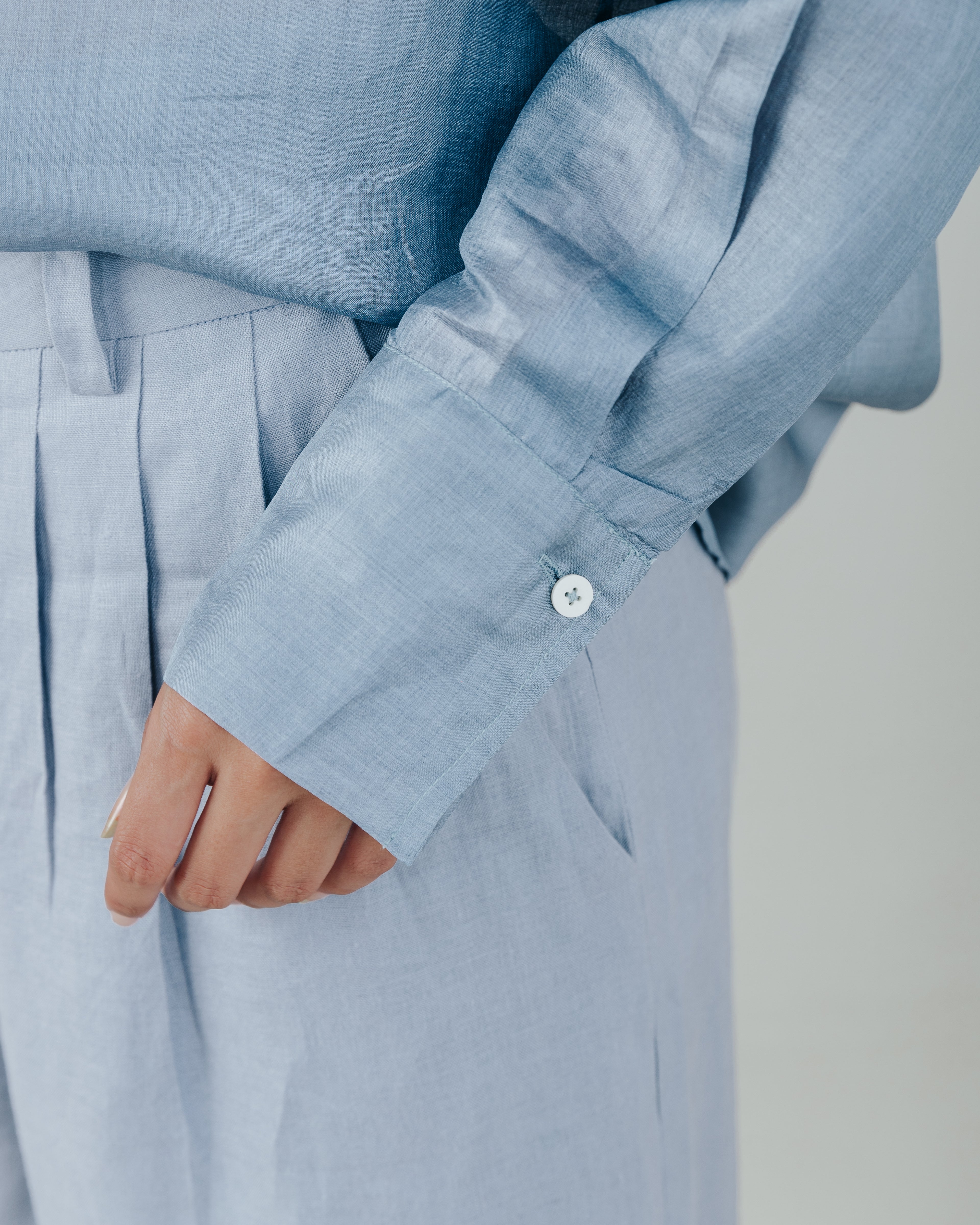 Louise Shirt Ocean Silk
